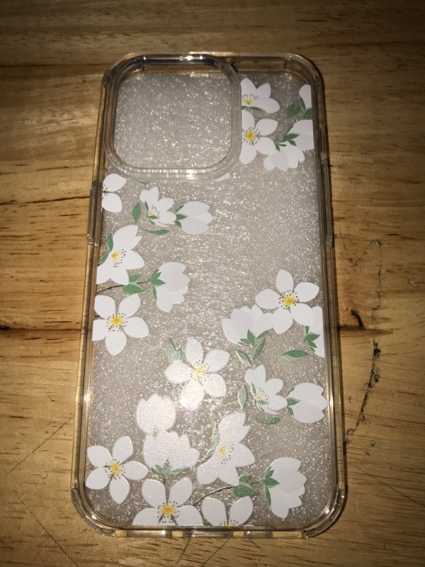 Photo 2 of for iPhone 13 Pro 6.1 Inch Case Clear with Pattern Design, Protective Slim TPU Cover + Shockproof Bumper for Women and Girls (Blooming Flowers)