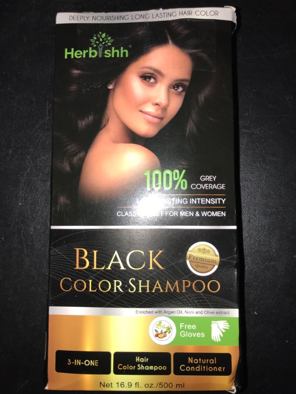 Photo 3 of Herbishh Hair Color Shampoo for Gray Hair – Magic Hair Dye Shampoo – Colors Hair in Minutes–Long Lasting–500 Ml–3-In-1 Hair Color–Ammonia-Free (Black)