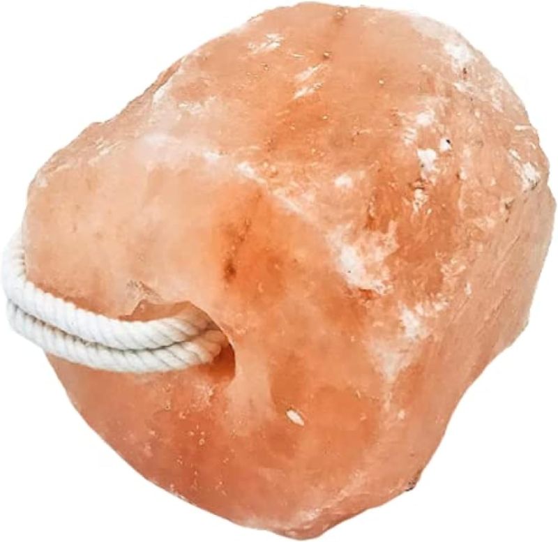 Photo 1 of New 6 lbs Animal Himalayan Salt Lick on Rope for Horses, Deer, Rabbits, Cows and Other Livestock | Lick Salt for Deer | Digestive Aid for Animals | Horse Treats (6lbs)