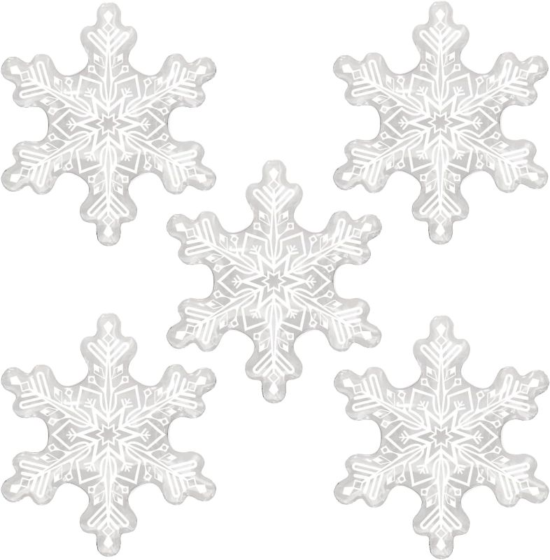 Photo 1 of 5Pcs 36inch Transparent Snowflake Balloons Christmas Clear Snowflake Foil Mylar Balloons for Winter Wonderland Ice Snow Themed Birthday Party Decorations