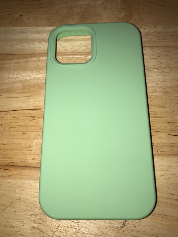 Photo 2 of GUAGUA Compatible with iPhone 13 Case 6.1 Inch Liquid Silicone Soft Gel Rubber Slim Thin Microfiber Lining Cushion Texture Cover Shockproof Protective Phone Case for iPhone 13 Matcha Green