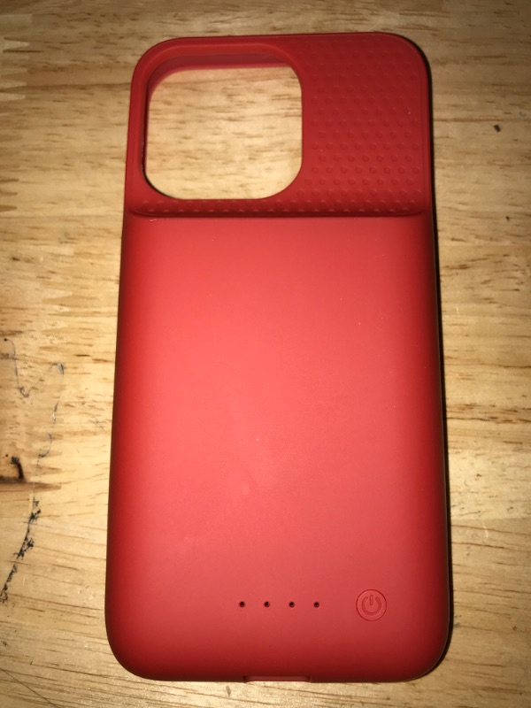 Photo 2 of Battery Case for iPhone 16 Pro, 15W Fast Charging Case Charger 8500mAh Ultra-Slim Lightweight Powerful Battery Pack Rechargeable Anti-Fall TPU Juice Box for iPhone 16 Pro Charging Case(6.3") Red