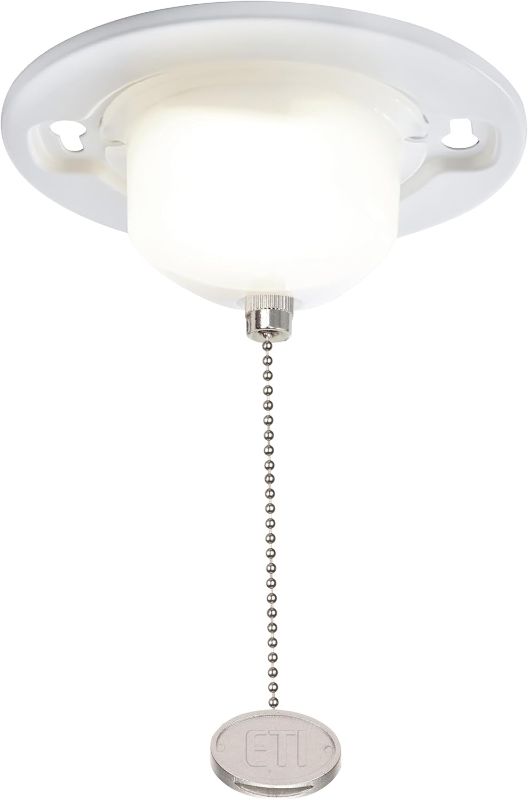 Photo 1 of 5 in. Closet Light with Pull Chain Utility Garage Light LED Flush Mount Ceiling Light 650 Lumens 4000K Bright White