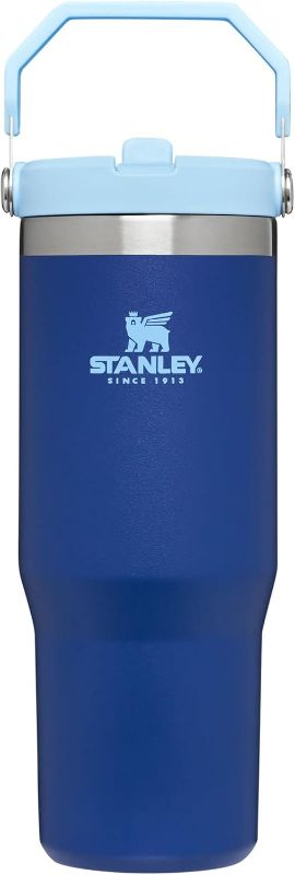 Photo 1 of STANLEY IceFlow Stainless Steel Tumbler - Vacuum Insulated Water Bottle for Home, Office or Car Reusable Cup with Straw Leak Resistant Flip Cold for 12 Hours or Iced for 2 Days, Lapis, 30OZ