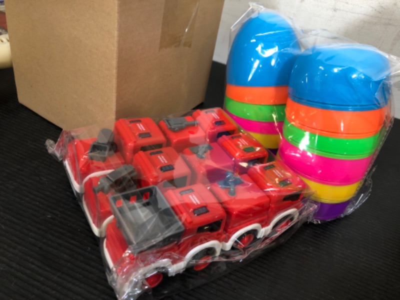 Photo 1 of AMENON 6 Pack  Easter Eggs Filled with Construction Pull Back Cars, Easter Eggs with Toys Inside Pull Back Vehicles Kids Toddlers Boys Girls Easter Basket Stuffers Fillers Hunt
