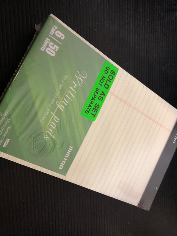 Photo 2 of Mintra Office Legal Pads, ((Basic 6pk - (Green Paper) (5in x 8in (Narrow Ruled), 6pk (Green Tint)) 5in x 8in (Narrow Ruled) 6pk (Green Tint)