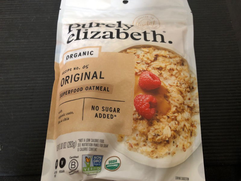 Photo 1 of exp date 09/2024  Purely Elizabeth Ancient Grain Oatmeal & Hot Cereal - Original - 10 oz