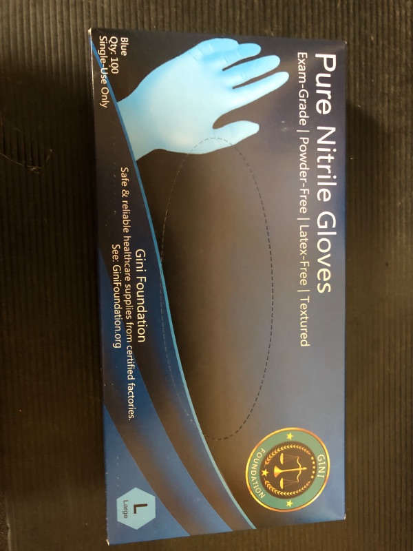 Photo 1 of 100pcs Disposable Nitrile Gloves Powder/Latex Free Size Large
