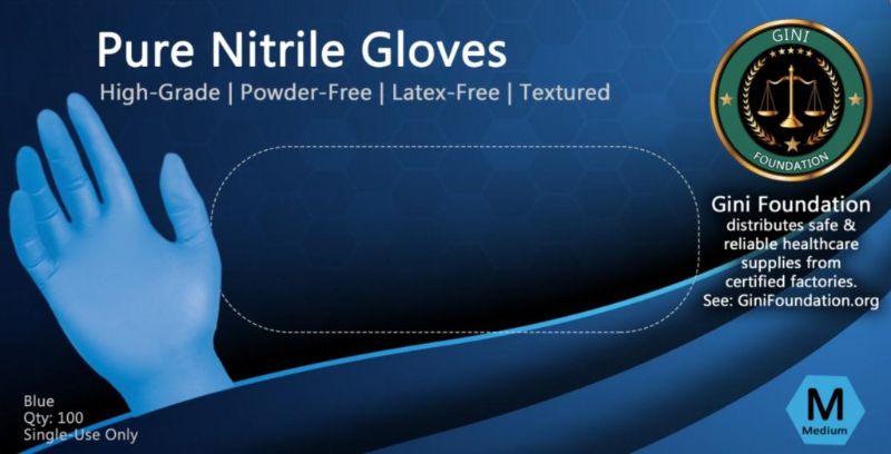 Photo 1 of 100pcs Disposable Nitrile Gloves Powder/Latex Free Size Medium 
