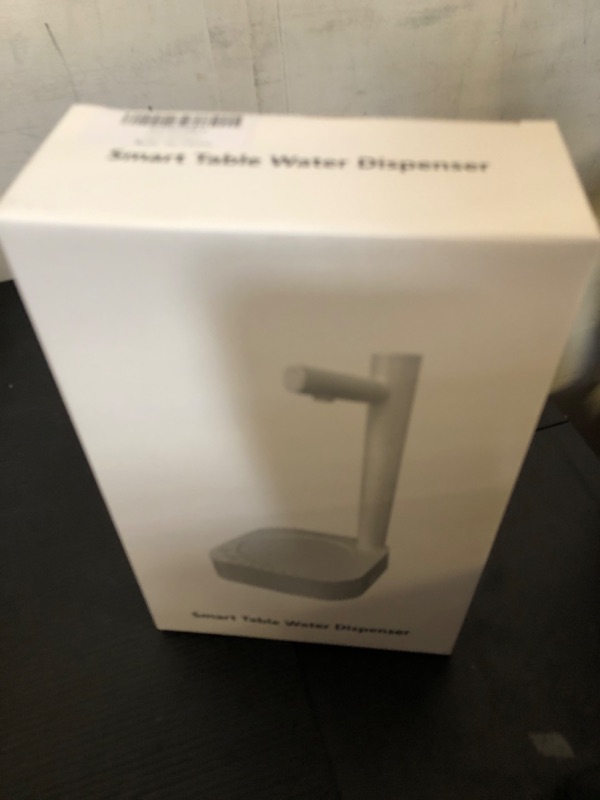 Photo 1 of Portable Countertop Water Dispenser, 7 Levels Mini Water Jug Dispenser, Smart Bedside Water Pump Dispenser for 5 Gallon & Universal Bottle, USB Rechargeable Drink Dispenser for Bedroom Desk