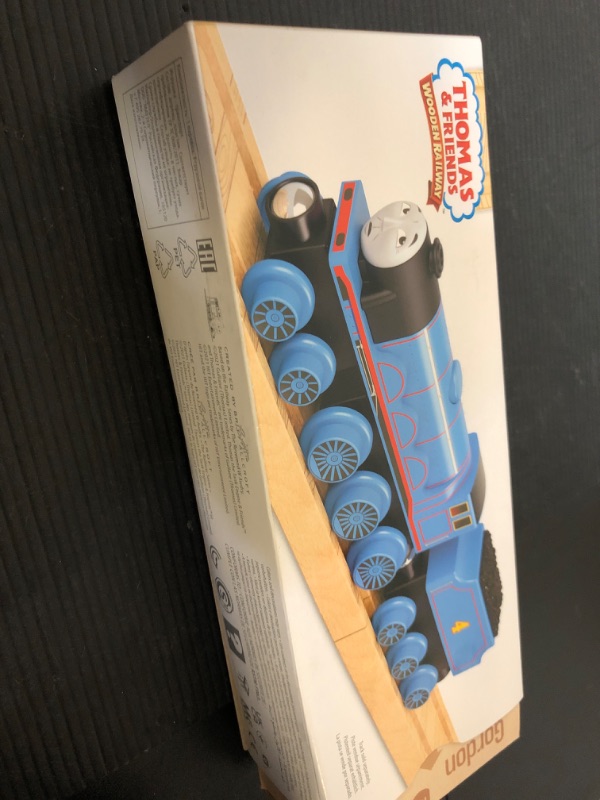 Photo 2 of Thomas & Friends Wooden Railway Toy Train Gordon Push-Along Wood Engine & Coal Car For Toddlers & Preschool Kids Ages 2+ Years