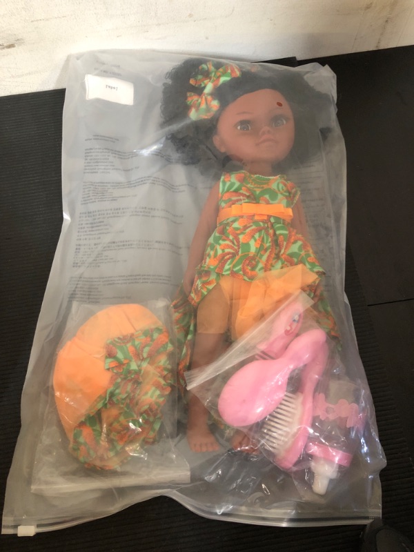 Photo 1 of TUSALMO 14 Inch Black Baby Dolls,African American Fashion Doll for 3+ Year Old Kids Girls  