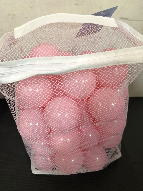 Photo 2 of STARBOLO Pink Ball Pit Balls for Toddlers, Crush Proof Soft Plastic Balls Phthalate Free BPA Free Pit Balls 2.75" Balls for Baby Playpen, Bouncer, Baby Pool & Playhouse