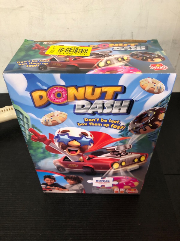 Photo 1 of Goliath Donut Dash Game w/ 24pc Puzzle - Race to Pick Up Matching Donuts, Racecar Does Real Donuts On Table Or Hard Floor - Includes 24-Piece Puzzle