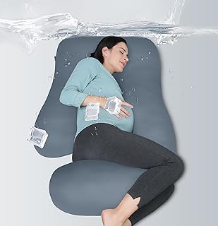 Photo 1 of MOON PARK Pregnancy Pillows for Sleeping - U Shaped Full Body Maternity Pillow with Removable Cover - Support for Back, Legs, Belly, Hips - 57 Inch Pregnancy Pillow for Women - Grey https://a.co/d/02VPXw9u