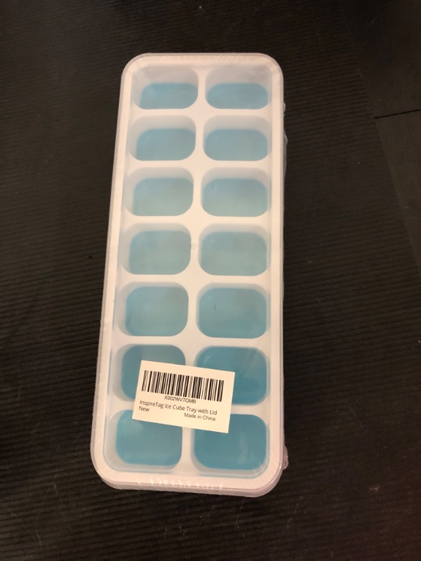 Photo 2 of InspireTag Ice Cube Tray 3 Pack, Easy Release Ice Cube Trays for Freezer, Nugget Ice Cube Tray, BPA Free, Silicone Ice Trays for Freezer, Stackable Ice Trays, Ice Trays for Freezer Pack of 3