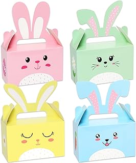 Photo 1 of 12 Pack Easter Treat Boxes Happy Easter Party Favor Boxes Bunny Eggs Gift Box with Handle Easter Basket Containers Candy Goodies Box for Kids Home School Classroom Party Favor Decorations Supplies https://a.co/d/9Geu6jG