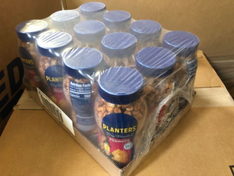 Photo 1 of 12pcs Exp date 05/2024-----Bundle of Planters Sweet and Spicy Dry Roasted Peanuts, 16 oz. + PLANTERS Bold & Savory Dry Roasted Peanuts, 16 oz Sweet & Spicy + Bold & Savory 16 oz