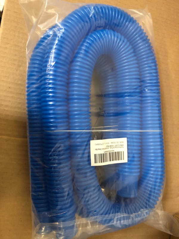 Photo 2 of 2 Pack Pool Hose Replacement for Above Ground Pools - 1.25" Diameter 59" Long Filter Pump Hose Compatible with Models 607, 637 ?Includes 4 Metal Clamps-Suitable for 330, 530,1000 GPH Pumps,Blue 59Inches Blue 2-pack