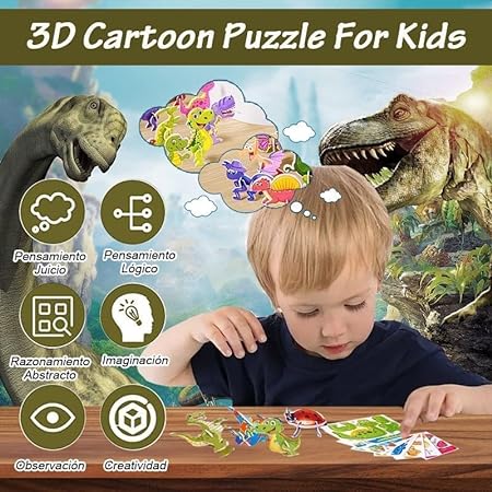 Photo 1 of 3pack----3D Educational Cartoon Puzzle 26pc,Cartoon Puzzle for Kids,Educational 3D Cartoon Puzzle, Childrens 3D Puzzle Toys, Jigsaw 3D Puzzles Toys (Insec)
