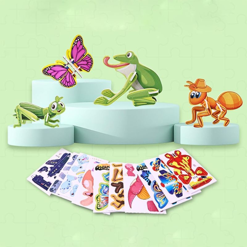 Photo 2 of 3pack----3D Educational Cartoon Puzzle 26pc,Cartoon Puzzle for Kids,Educational 3D Cartoon Puzzle, Childrens 3D Puzzle Toys, Jigsaw 3D Puzzles Toys (Insec)
