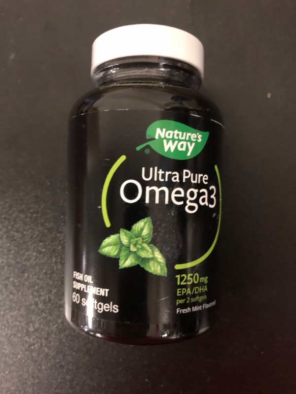 Photo 2 of Nature's Way Ultra Pure Omega3 Fish Oil 1250 mg EPA/DHA Mint Flavored 60 Softgels