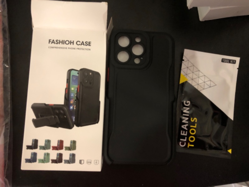 Photo 1 of for iPhone 14 Pro Max Case with Screen Protector iPhone 14 Pro Max Case with Holster Black Belt Clip Safe Wireless Charging Military Grade iPhone 14 Pro Max case for Men Women For iPhone 14Pro Max Black