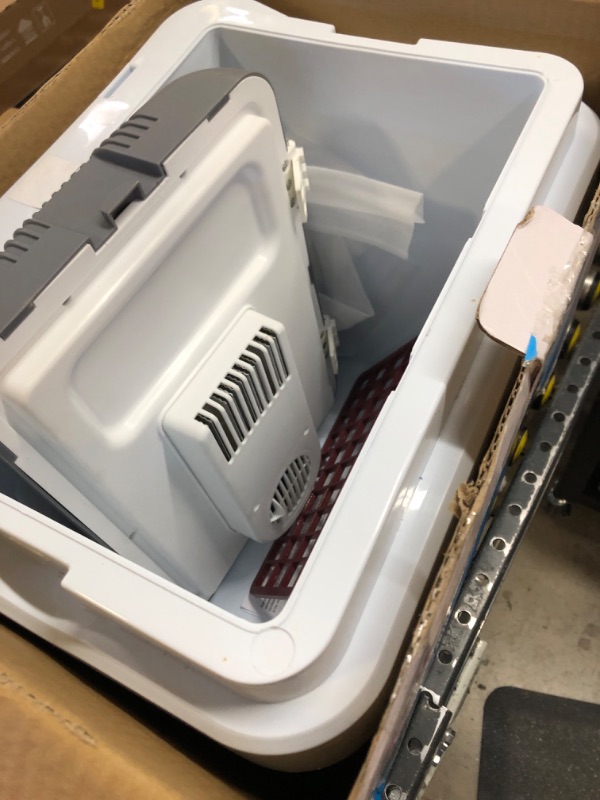 Photo 1 of Koolatron Thermoelectric Iceless 12V Cooler 25 L (26 qt), Electric Portable Car Fridge w/ 12 Volt DC Power Cord, Gray/White, Travel Road Trips Camping Fishing Trucking, Made in North America