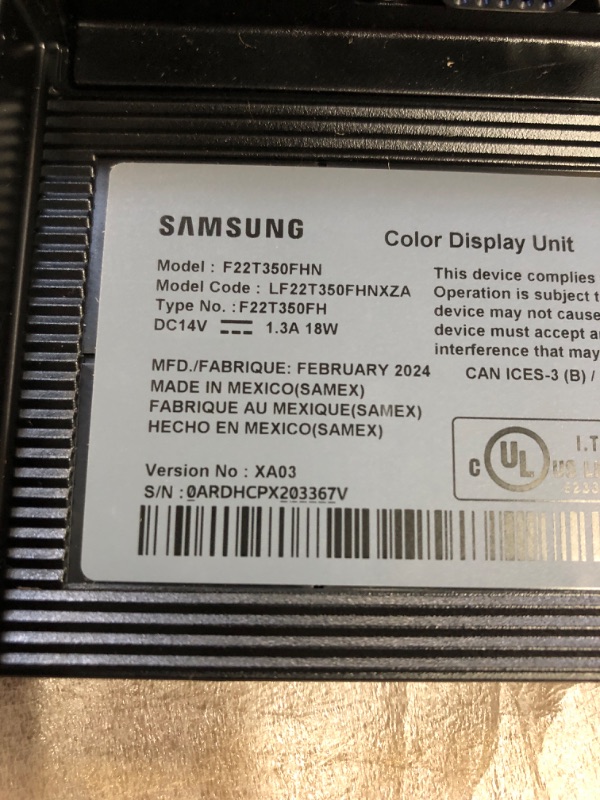 Photo 3 of Samsung T350 22" FHD IPS Monitor - Black