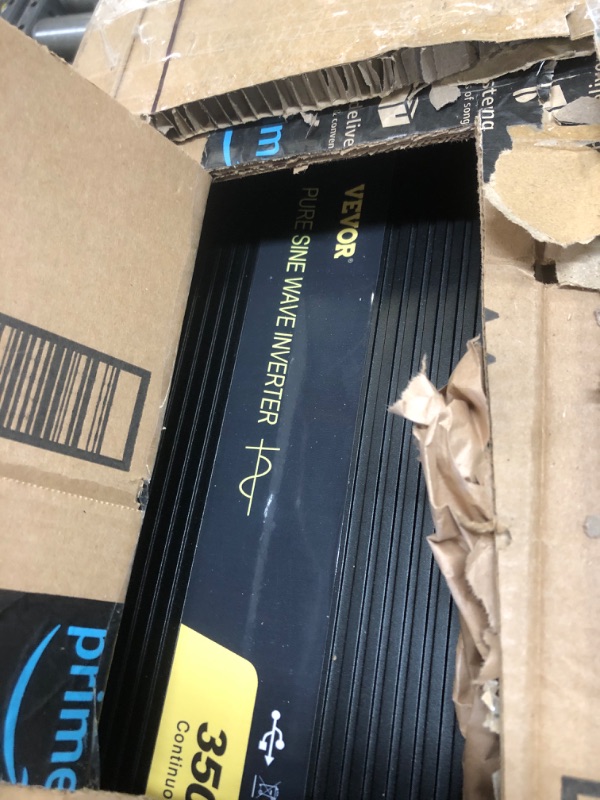 Photo 1 of VEVOR Pure Sine Wave Inverter 3500 Watt Power Inverter, DC 12V to AC 120V Car Inverter, with USB Port LCD Display Remote Controller and AC Outlets (GFCI), for RV Truck Car Solar System Travel Camping 3500W