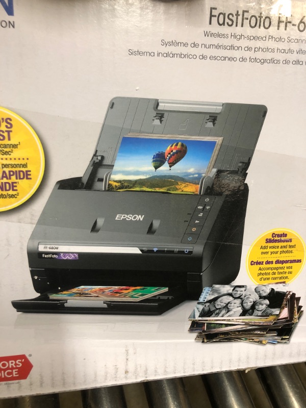 Photo 1 of Epson FastFoto FF-680W Wireless High-Speed Photo and Document Scanning System, Black