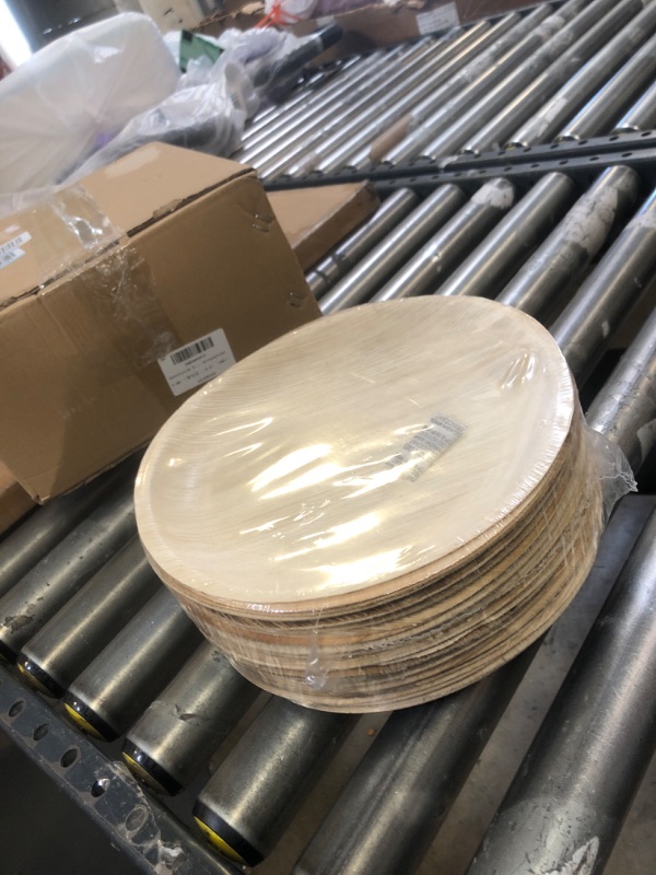 Photo 1 of ECO SOUL 100% Compostable 10 Inch Round Palm Leaf Plates [25-Pack] I Premium Disposable Plates Set I Heavy Duty Eco-Friendly Bamboo Plates Disposable I Round Disposable Plates 25 10" Round Plates
