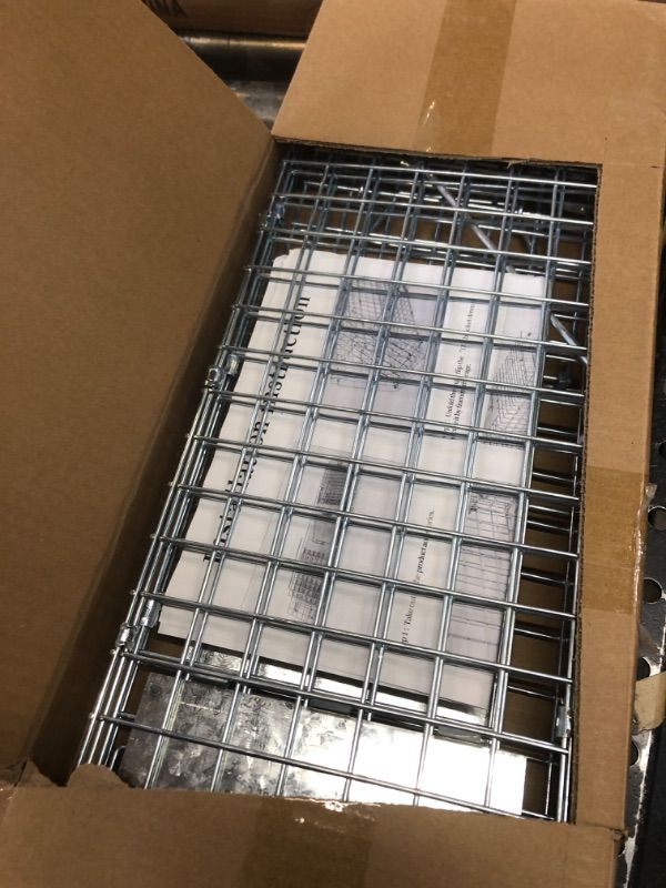Photo 1 of 1 Pcs 24 x 8 x 7 Inches Live Animal Cage Trap Collapsible Humane No Kill Trapping Kit Heavy Duty Squirrel Trap for Stray Cats Skunk Mole Groundhog Rabbit, Catch Release Outdoor Indoor