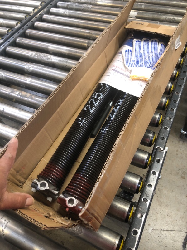 Photo 2 of YoToolGDS Pair of 2" Garage Door Torsion Springs Set with Non-Slip Winding Bars & Gloves, High Precision Electrophoresis Oil-Free Black Coated for Replacement, MIN 16,000 Cycles (0.225 x 2" x 26'') 0.225X2"X26"