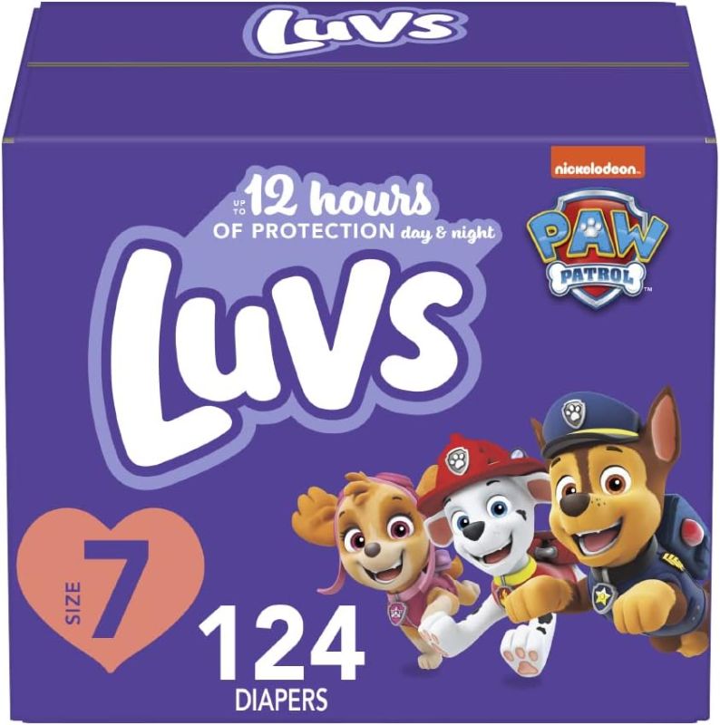 Photo 1 of 
Luvs Diapers - Size 7, 124 Count, Paw Patrol Disposable Baby Diapers