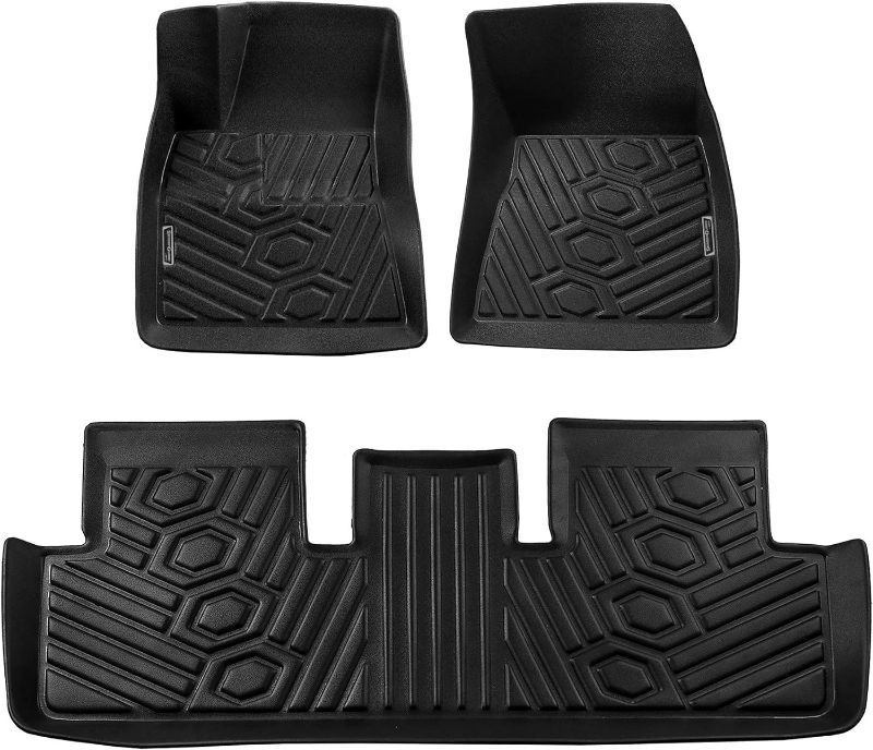 Photo 1 of Season Guard Custom Fit All-Weather Floor Mat Liners fit Tesla Model 3 2017-2020 Front and Rear Seat 3pc