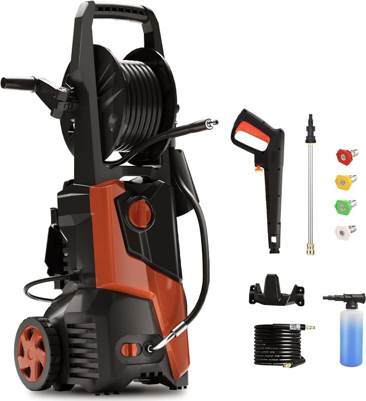 Photo 1 of Electric Pressure Washer 4500 PSI Max 4 GPM Power Washer with 20ft Hose 16ft Power Cord,Making It Perfect for Cleaning Cars, Pool, Patios.
