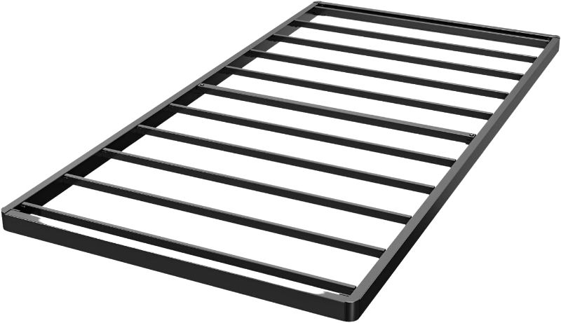 Photo 1 of Twin-XL 2 Inch Box Spring & Bed Slat Replacement/Metal Frame with Steel Slats/Quick Lock Bunkie Board/Easy Assembly
