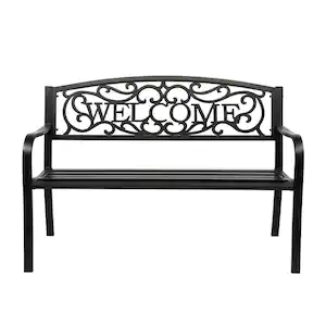 Photo 1 of Leisure 50 in. Iron Outdoor Bench
