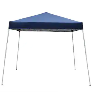 Photo 1 of 10 ft. x 10 ft. Blue Slant Leg Pop-Up Canopy