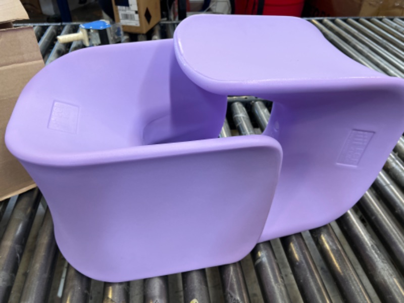 Photo 2 of ECR4Kids Wave Seat, 14in - 15.1in Seat Height, Perch Stool, Light Purple, 2-Pack