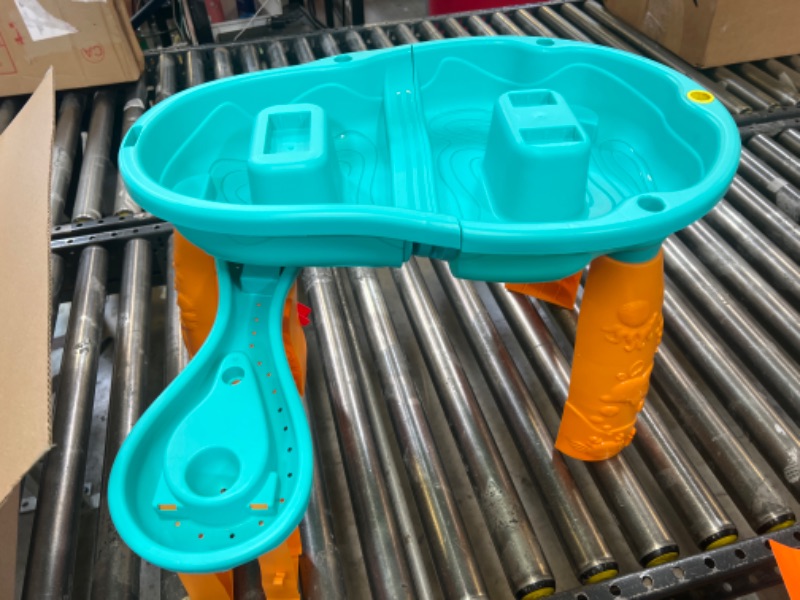 Photo 2 of Kids Water Table for Toddlers 2-Tier Water Table Outdoor Toys for Toddlers Boys Girls Water Sand Activity Tables Summer Outdoor Water Toys for Outside Backyard for Toddlers Age 3-5