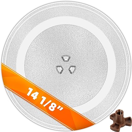 Photo 1 of Microwave Glass Plate 14 1/8 inch - Exact Replacement for Microwave Turntable Part Numbers W10531726 / W11358813 and W11402532 - Dishwashe