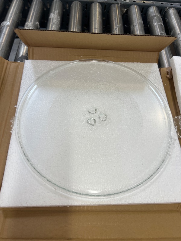 Photo 2 of Microwave Glass Plate 14 1/8 inch - Exact Replacement for Microwave Turntable Part Numbers W10531726 / W11358813 and W11402532 - Dishwashe