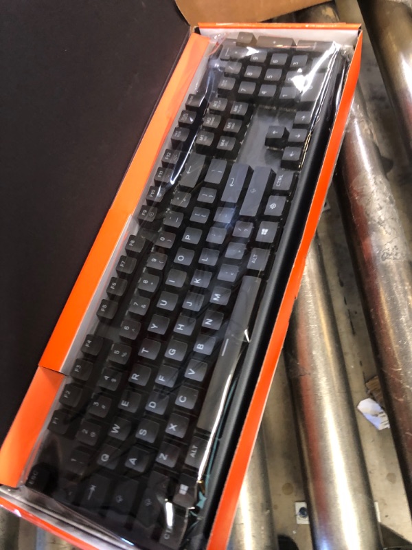 Photo 1 of SteelSeries Apex 5 Hybrid Mechanical Gaming Keyboard – Per-Key RGB Illumination – Aircraft Grade Aluminum Alloy Frame – OLED Smart Display (Hybrid Blue Switch) Hybrid Blue – Tactile & Clicky Apex 5