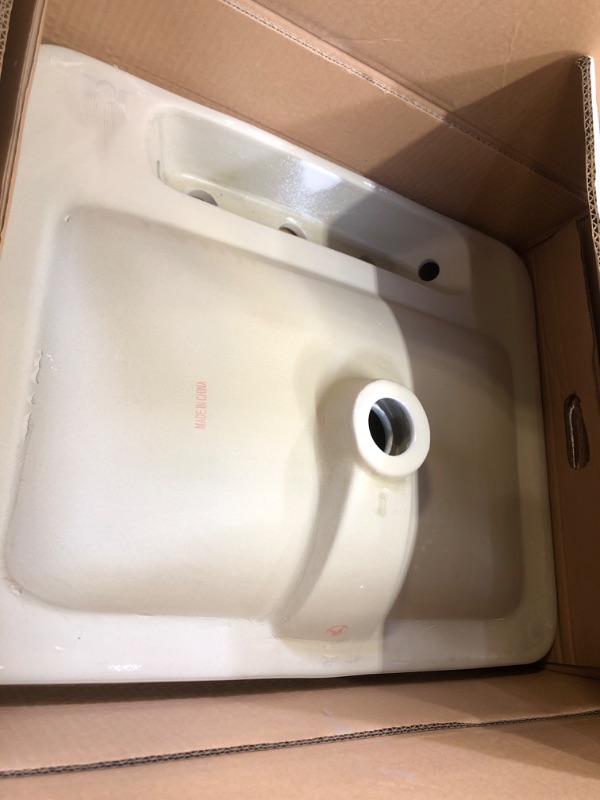 Photo 2 of KOHLER K-2660-8-0 Vox Rectangle Vessel with Widespread Faucet Holes, White One Size White