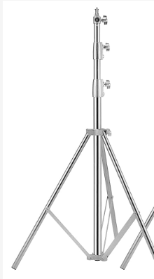 Photo 1 of Stainless Steel Heavy Duty Light Stand Photography Studio Video Lighting Stands, Spring Cushioned Heavy Duty Tripod Stand, 9.5ft/2.8m,   Professional Photography Studio Stands 2.8m /110in Stainless steel Tripod 2.8m /110in Stainless steel Tripod