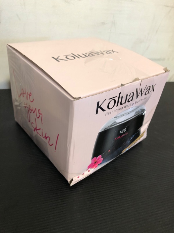 Photo 3 of KoluaWax Premium Waxing Kit | For Brows, Bikini, Legs, & More | Digital Warmer + 4-Pack Hard Wax Beads + Accessories, Black