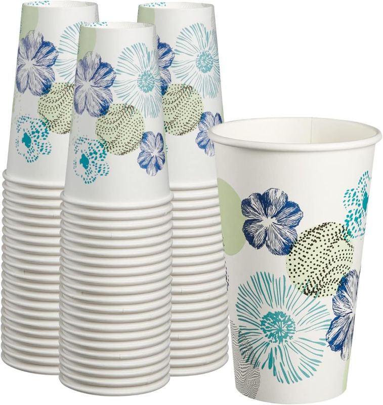 Photo 1 of Comfy Package [100 Count -16 oz. All Purpose Everyday Disposable Floral Design Paper Drinking Cups 100 Count - floral 16 oz.