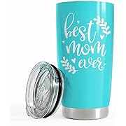 Photo 1 of SANDJEST Best Mom Ever Tumbler - 20 oz Christmas Gift for Mother Stainless Steel Mint Coffee Travel Mug - Mama Birthday Tumblers Gifts Idea - Great Present Set for your Mommy